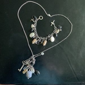 J. Jill vintage necklace & bracelet set.  With small lockets.  Good condition.